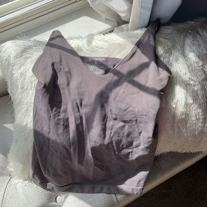 Gray stretch shelf bra cami